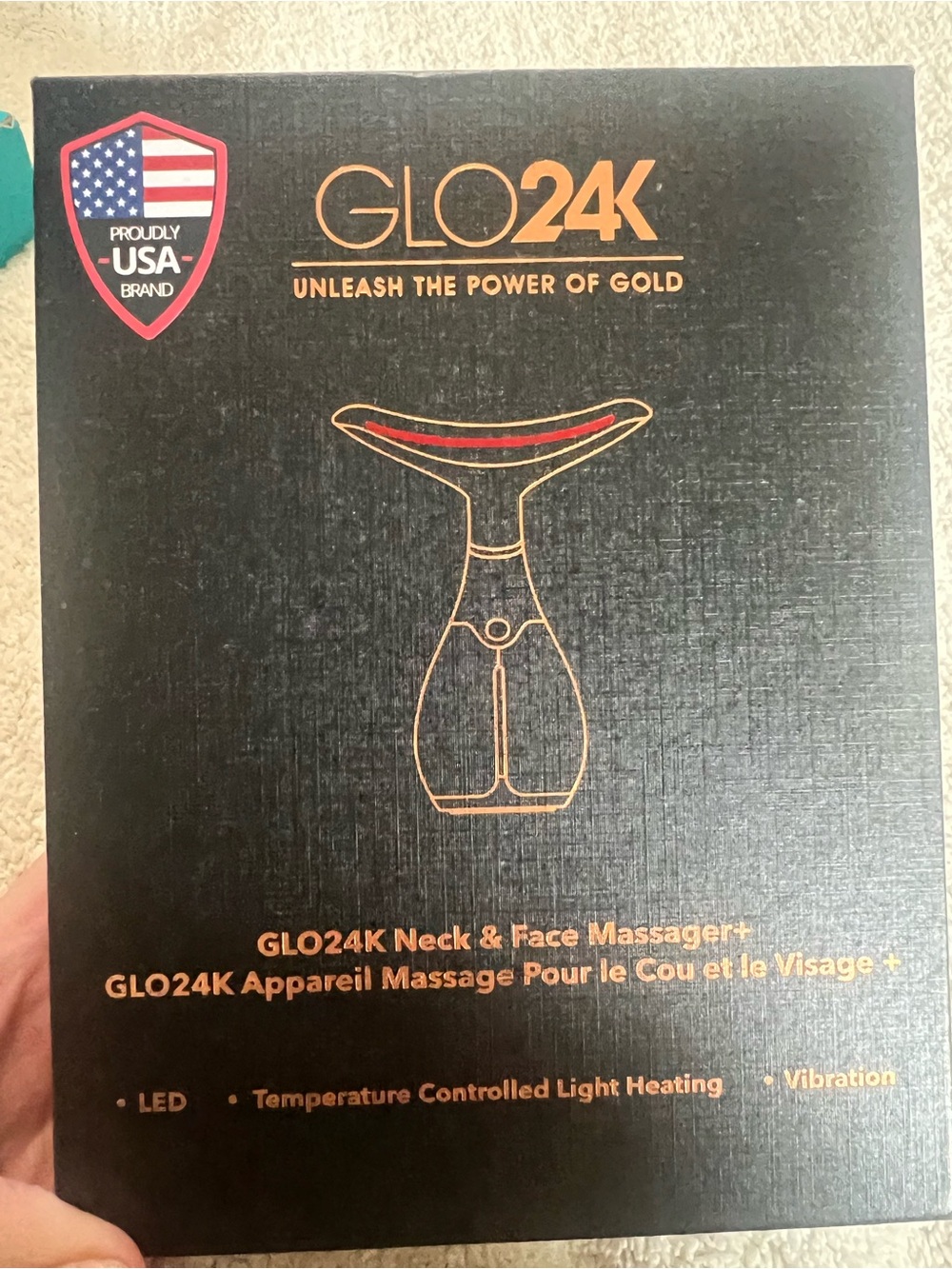 Glo Skin Beauty GLO24K Gold Neck & Face Massager